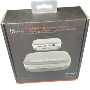 USB‑C Hub 8‑in‑1 4K Dock with Speakerphone, Ethernet, PD – j5create JCDS335 New